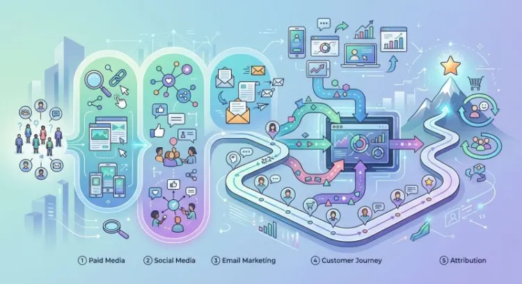 Planifier une campagne multicanal : parcours client, KPI et attribution